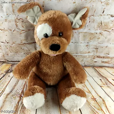 Build A Bear Workshop Dog Puppy White Patch Plush Brown Soft Toy • £12.95