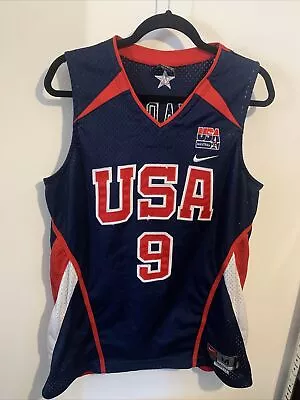 £90 • Buy 2008 Team USA Dwayne Wade Jersey Navy Blue Nike Size M NBA Basketball