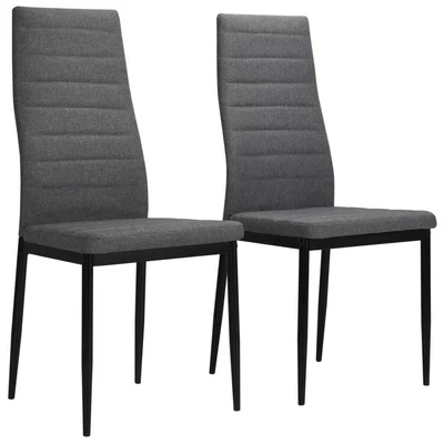 $128.80 • Buy Dining Chairs 2 Pcs Light Grey Fabric