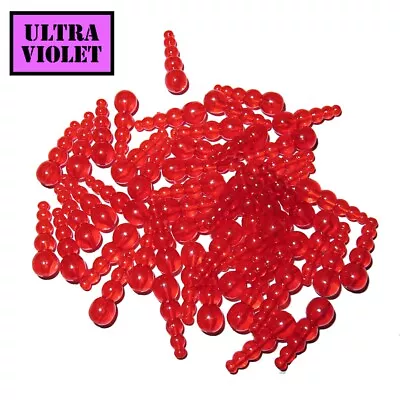50 - 18mm UV Red Stack Beads For Making Freshwater Spinning Lures • $6.89