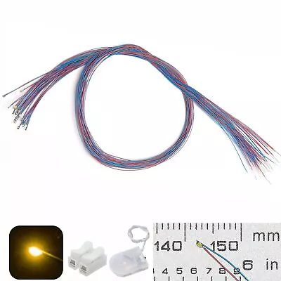 25pcs Pre-Wired Micro LED Pre-soldered 0402 SMD LEDs(No Need Resistor) + Batt... • $18.56