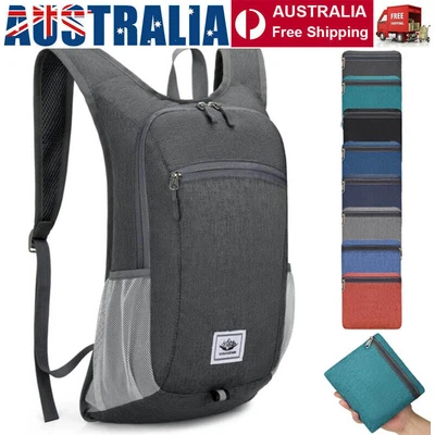 $9.59 • Buy 10L Hiking Camping Bag Large Foldable Backpack Outdoor Travel Luggage Rucksack