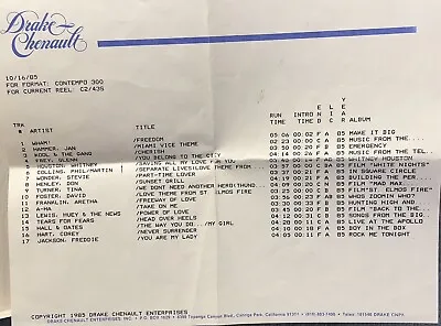 Drake Chenault Contemporary 300 Music 2 Track Stereo Reel Tape 10/16/85 • $50