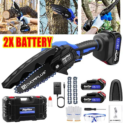 3000W Cordless Chainsaw Electric Saw Wood Tree Branch Cutter & 2 Batteries Tools • £31.50