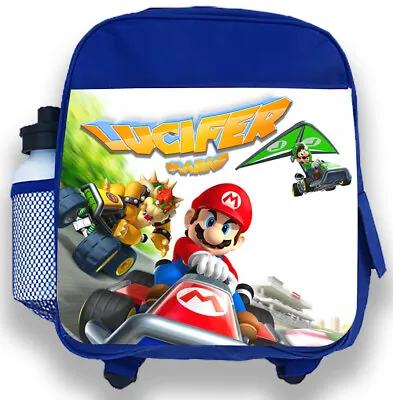 £19.99 • Buy Personalised Kids Backpack Any Name Mario Boys Childrens School Bag 5