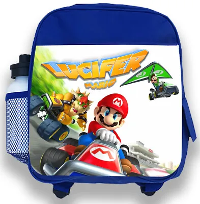 Personalised Kids Backpack Any Name Mario Boys Childrens School Bag 5 • £19.99