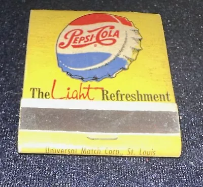 Vintage PEPSI COLA Matchbook W/ Cigarette Vending Machine Co. Ad - Johnstown PA • $13.99