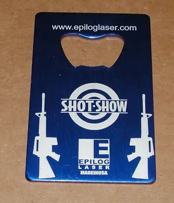 Epilog Laser Shot Show Metal Advertising Promo Beer Bottle Opener 3½2¼ Inch • $4.90