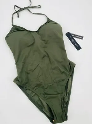 La Blanca Women's Green Island Goddess Multi Strap One-Piece Swimsuit Size 8 NWT • $37.65