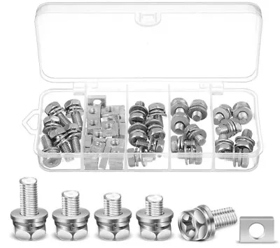 48 Pack Motorcycle Battery Terminal Nuts And Bolt Kit M6 X 10121620 Mm Bolt • $12.50