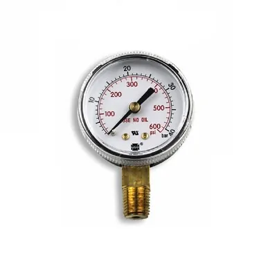 $22.18 • Buy Pressure Gauge 2.5” High Pressure For Nitrogen Regulators 0-600 P.S.I. 2.5-600