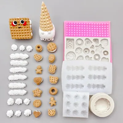 1:12 Scale Dollhouse Miniature Handmade Cookies Bread Dessert Silicone Mold Tool • $7.99