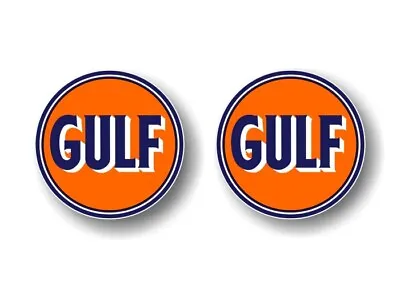 2 Vintage 1960's Style GULF Gasoline Gas Station Pump Decals Oil Garage Stickers • $17.98