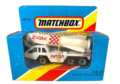 MB40 Matchbox NASA Rocket Transporter ~ 1983 Blue Window Box Die Cast • $19.95