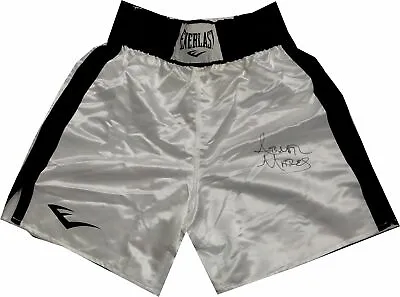 Abner Mares Hand Signed Autographed Everlast Boxing Trunks White Size  XXL • $120.28