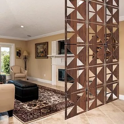 Triangle Shape Room Divider Panel | Modern Hanging Screen Wooden Partition • $149