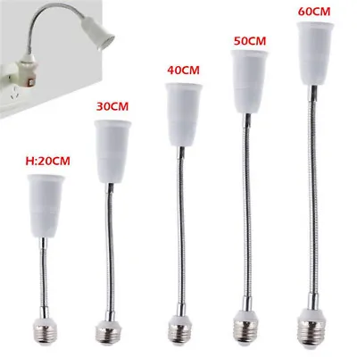 E27 White LED Light Bulb Lamp Holder Flexible Extension Adapter Socket Converter • $3.53