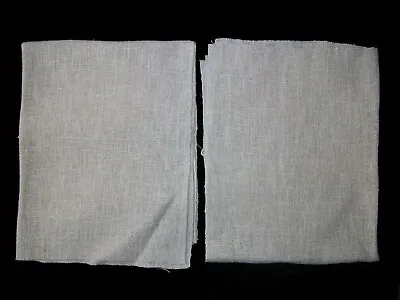 2 Antique Vintage Pieces Cream Crash Linen Toweling Fabric 21  Long 16.5  Wide • $15.50