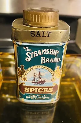 Vintage The Steamship Brand Spices: Salt Shaker Spices Stewart & Young Hong Kong • $19.99