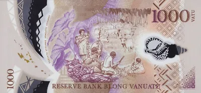 VANUATU 1000 VATU 2014 P-13b UNC • $20