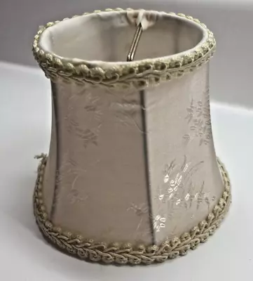 Vintage Ivory Damask Print Boudoir Chandelier Mini Lamp Shade • $9.99