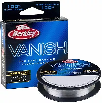 Brand New - Berkley Vanish 250yds Flurocarbon Clear Fishing Line - Choose Lb • $19.85