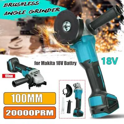 18V 100mm Electric Cordless Brushless Angle Grinder Bare Tool For Makita Battery • £39.99