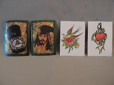 £28.66 • Buy 4 Collectible Cards Pirates Caribbean Jack Sparrow- Compass- Tattou