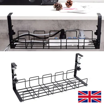 Under Desk Wire Rack Tidy Cable Management Tray Cord Holder Storage Office Homes • £9.67