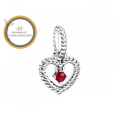 Heart January Birthstone Charm For Bracelet Gift For Birthday Gift For Women • $15