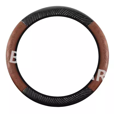 Car Steering Wheel Cover Anti-Scratch Protection 38cm Interior Accessories Brown • $12.50