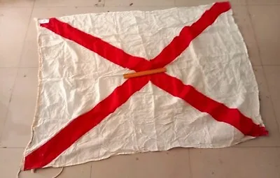 V - VINTAGE Nautical Sailboat Boating Flag - Signal Flag FROM SHIP SALVAGE (109) • $15.99