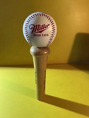 MILLER HIGH LIFE BASEBALL AND BAT Draft Beer Tap Handle • $35