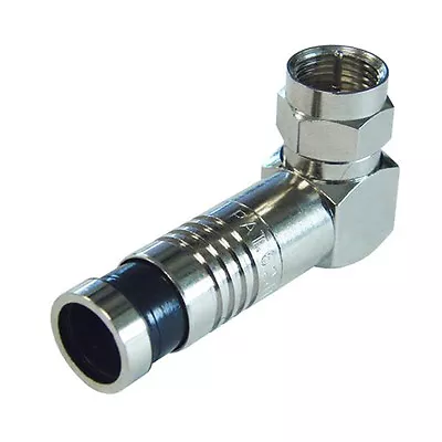 Eagle RG59 Right Angle F Compression Connector Adapter Coaxial 90 Deg Perma Seal • $1.98