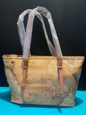$199.99 • Buy Alviero Martini 1a Classe Nwt Medium Geo Shopping Bag/tote Zip Top! Ships Free