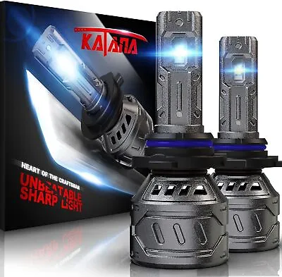 KATANA 9012 LED Bulbs 16000LM 70W 6500K Cool White HIR2 Light Bulb Extremely • $36.39