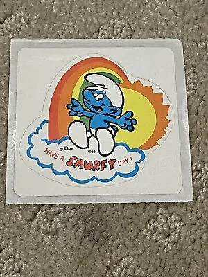 Vintage 1980s Smurfs Smurfy Sticker • $2