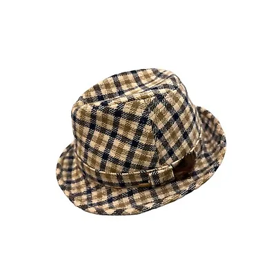Vintage Aquascutum House Check Trilby Hat Size Small • £68