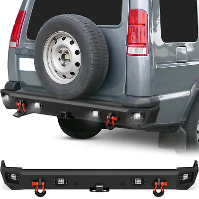 Rear Bumper For 1999-2004 Land Rover Discovery 2 Off-Road W/ LED Lights D-Rings • $367.99