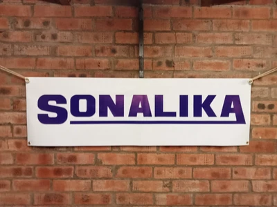 SONALIKA TRACTORS PVC Heavy Duty WORK SHOP BANNER Garage Classic SHOW • £15