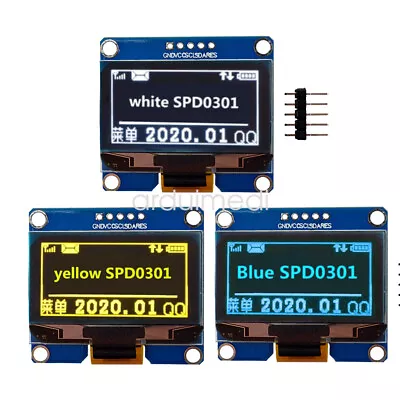 1.5  I2C IPS 5 Pin 128X64 Yellow/Blue/White OLED LCD LED Display Module • £8.74