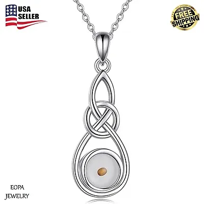 925 Sterling Silver Mustard Seed Faith Infinity Necklace For Women Necklace • $120