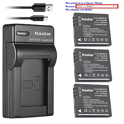 Kastar Battery Slim USB Charger For Panasonic SDR-S7 SDR-S7EG-K SDR-S7EG-S BCE10 • $6.59