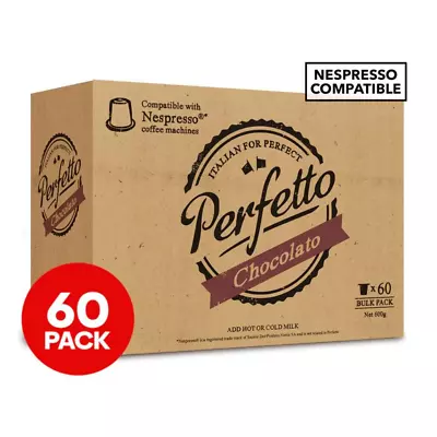 Nespresso Compatible Hot Chocolate Pods 60x Capsules Perfetto 60 Pack Machine* • $29.99