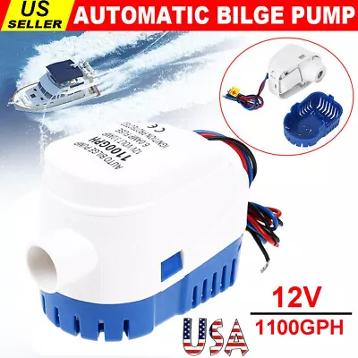 12V/1100GPH Boat Marine Automatic Submersible Bilge Water Pump With Float Switch • $21