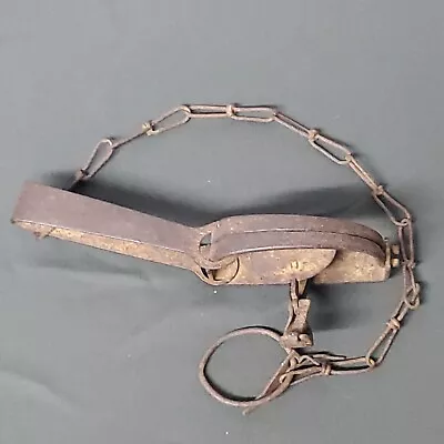 Old Rusty Vtg Long Spring #1½ Foot Trap Small Animal No Id. 4½  Spread W/ Chain • $19.90