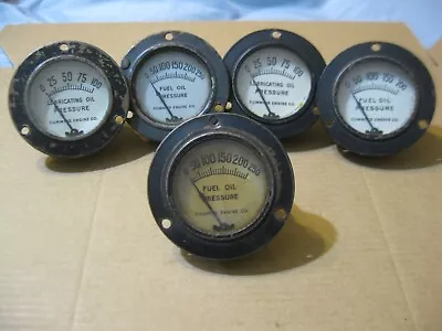 5 Vintage Fuel Lubricating Oil Pressure Cummins Engine Co. Gauge OP5-65 66 67 • $79.99