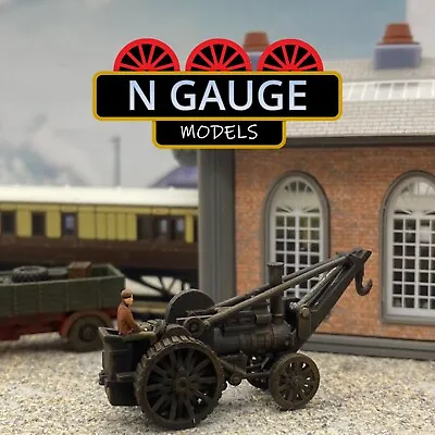 N Scale Gauge 1:148 Crane Engine & Figure! (Traction Swan Neck 'Dockyard' 1:160) • £9.99