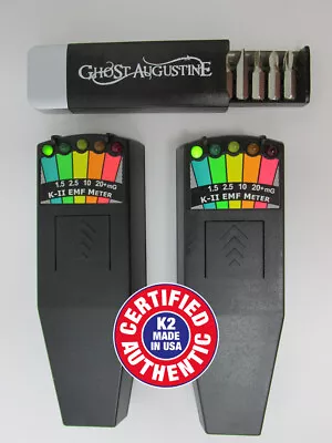 Two K-ii EMF Meters - Ghost Hunting K2 Double Pak + FREE Flashlight/Screwdriver • $99.90