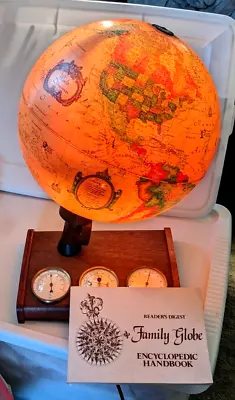 Vintage 1986 ScanGlobe- Denmark 12” Family Globe W/Original Manual Lights Up • $66